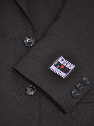 Europa 127 55% Polyester/ 45% Wool Boy's Suit - Striped - Black