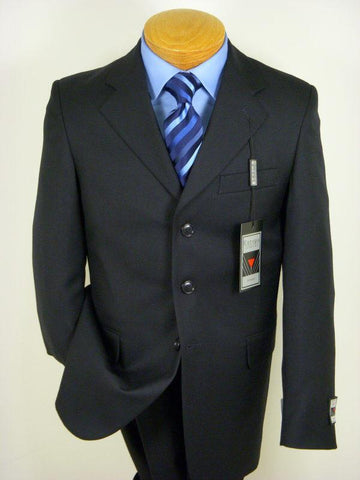 Image of Europa 127 65% Polyester/ 35% Wool Boy's Suit - Solid Gab - Navy