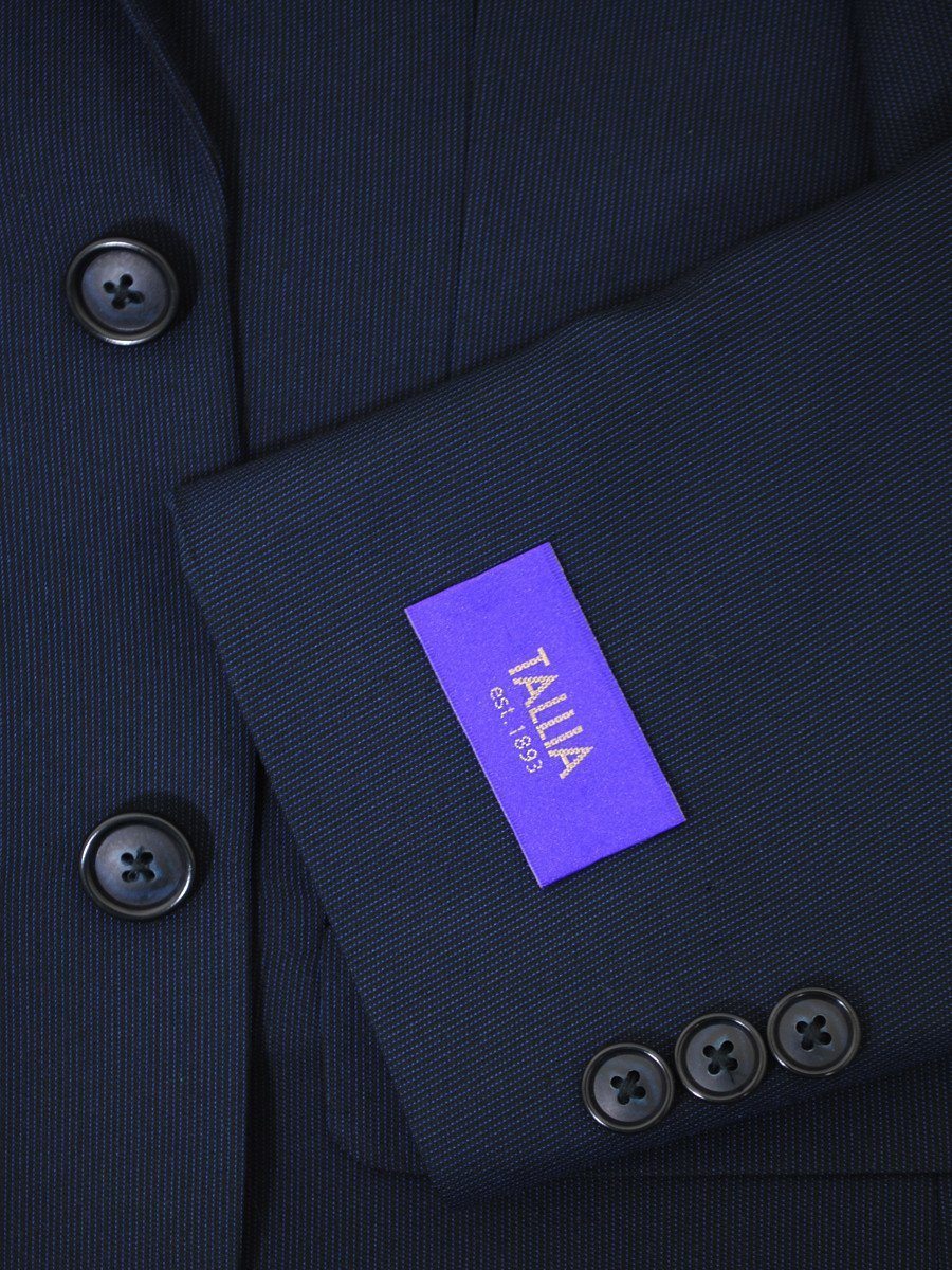 Tallia Purple 15835 73% Polyester/ 27% Rayon Boy's Skinny Suit - Fine Line - Navy