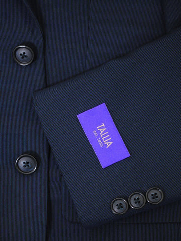 Image of Tallia Purple 15835 73% Polyester/ 27% Rayon Boy's Skinny Suit - Fine Line - Navy