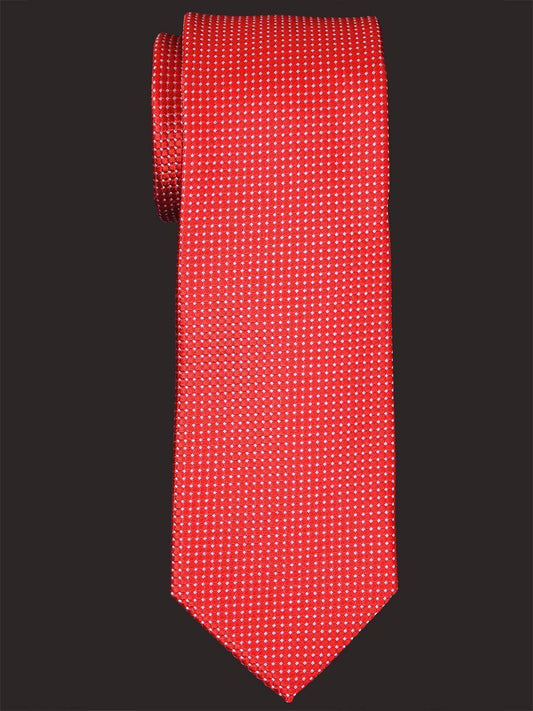 Heritage House 16017 100% Woven Silk Boy's Tie - Neat - Red
