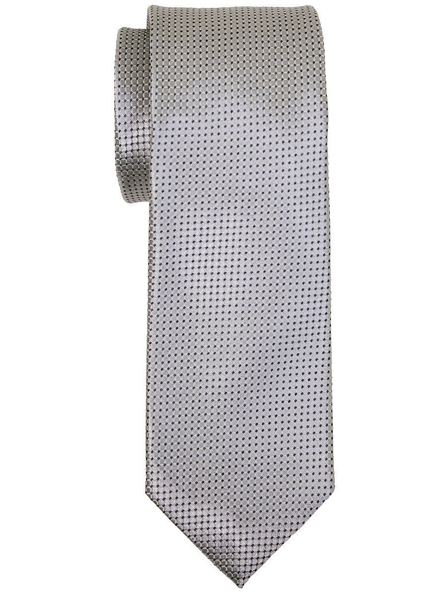 Heritage House 16021 100% Woven Silk Boy's Tie - Neat - Silver