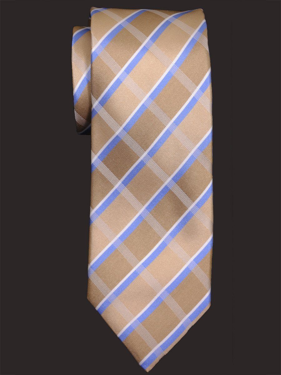 Boy's Tie 16039 Tan/Blue