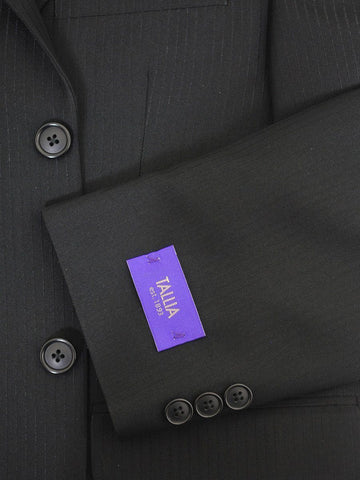 Image of Tallia Purple 16177 80% Wool/ 20% Polyester Boy's Suit - Tonal Stripe - Black