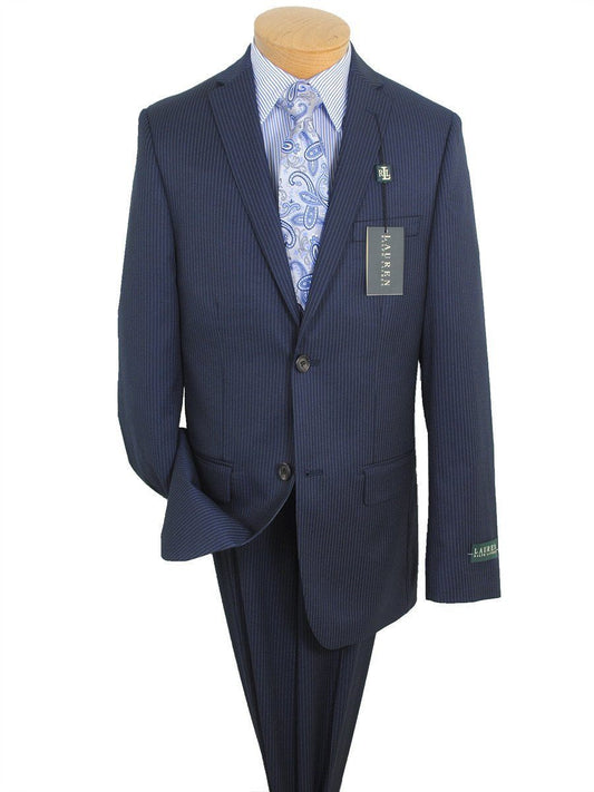 Lauren Ralph Lauren 16275 Navy Boy's Suit Separate Jacket- Stripe - 65% Polyester / 35% Rayon