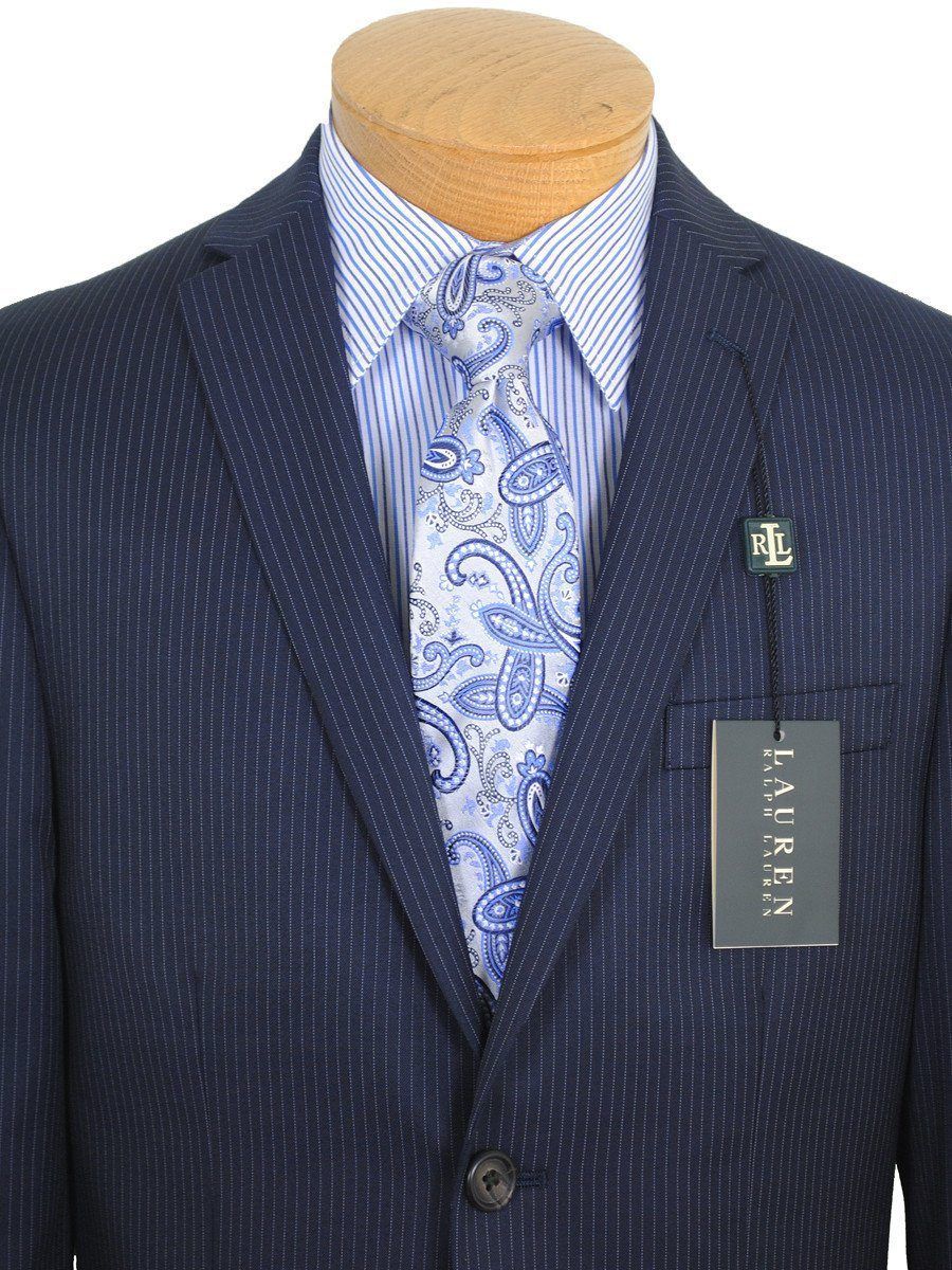 Lauren Ralph Lauren 16275 Navy Boy's Suit Separate Jacket- Stripe - 65% Polyester / 35% Rayon