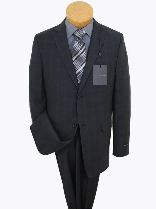 John Varvatos 16332 Smokey Black Boy's Suit - Plaid - Black