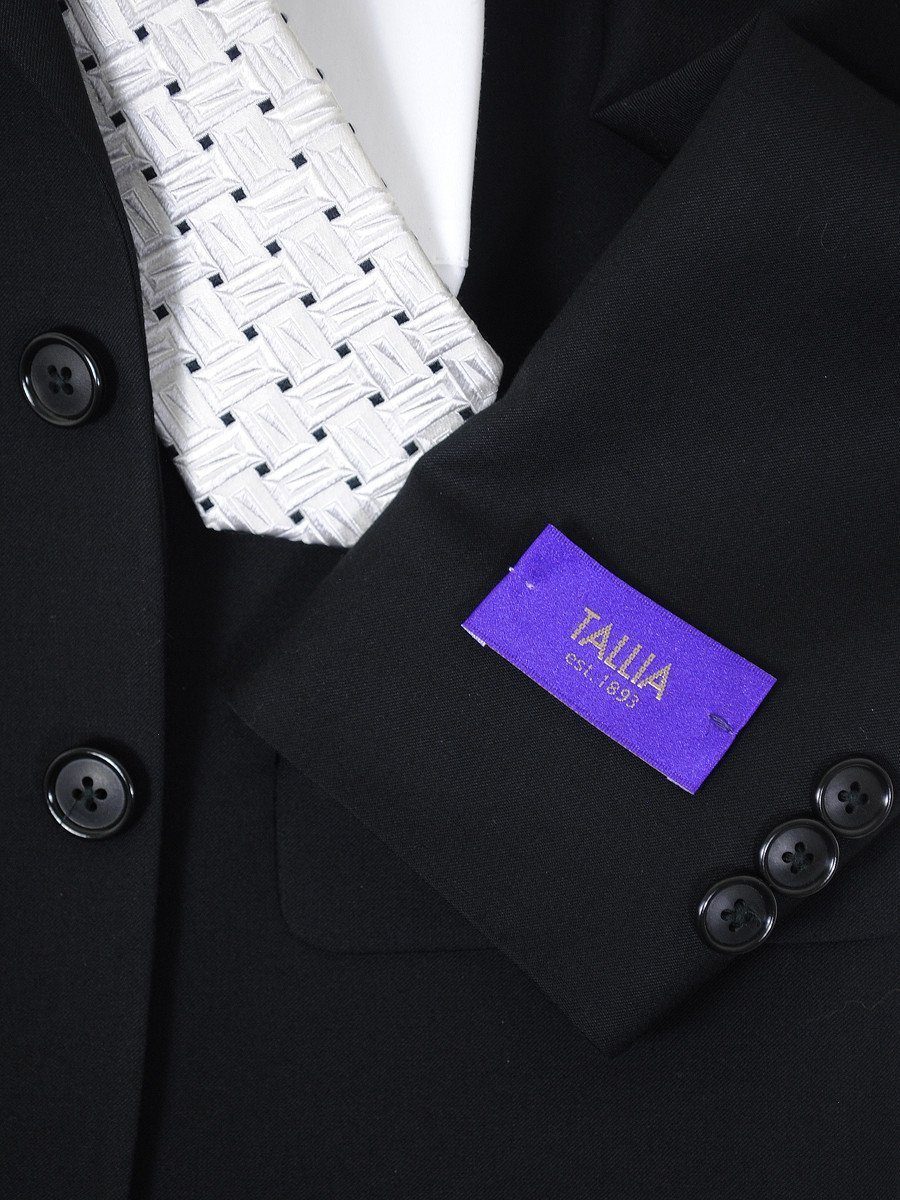 Tallia 16583 65% Polyester/35% Rayon Boy's Suit - Solid Gabardine - Black