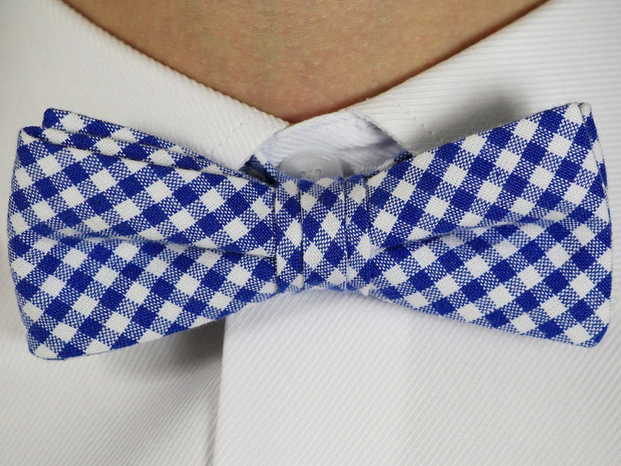 Boy's Bow Tie 16602 Royal Blue/White Gingham