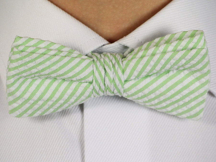 Boy's Bow Tie 16603 Mint/White Stripe