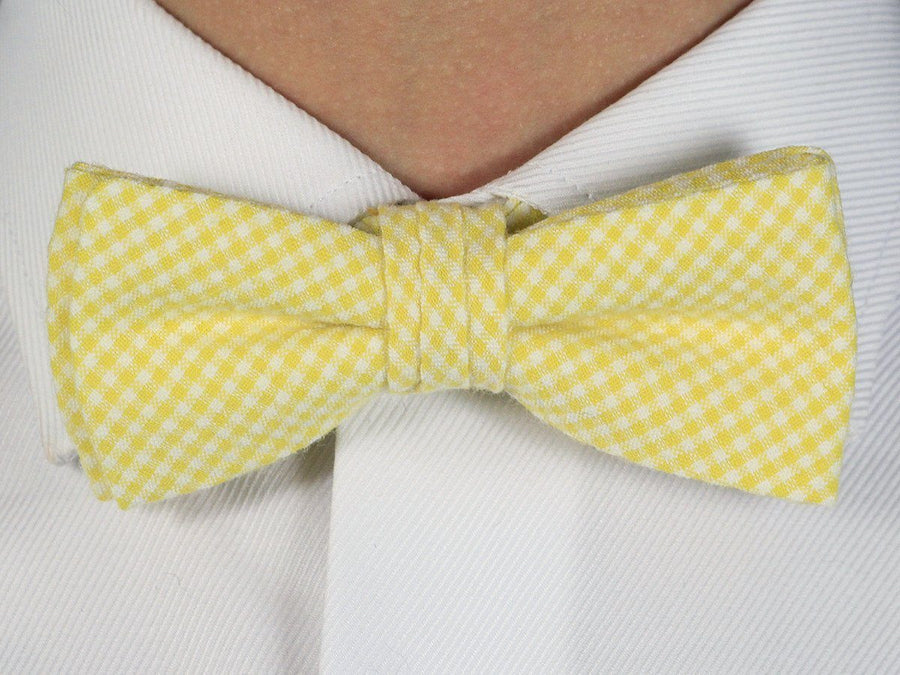Boy's Bow Tie 16605 Yellow/White Check