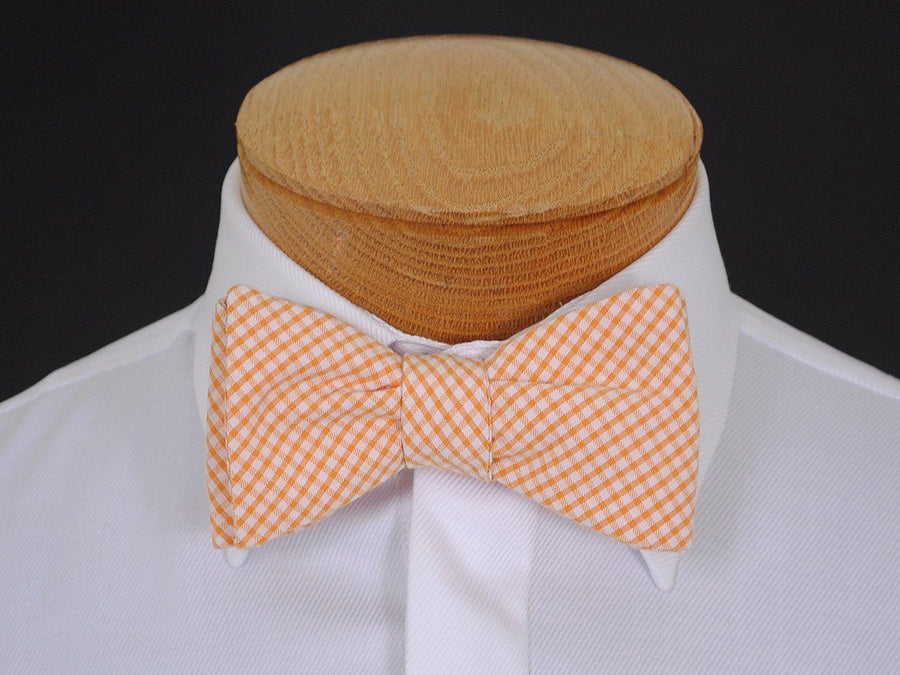 Boy's Bow Tie 16606 Tangerine/White Gingham
