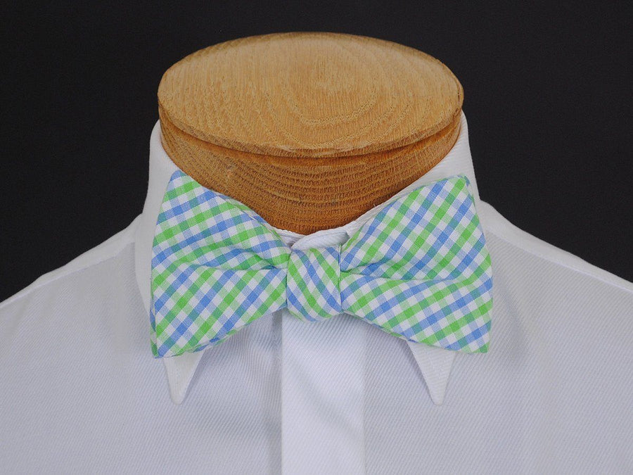 Boy's Bow Tie 16610 Blue/Green/White Check