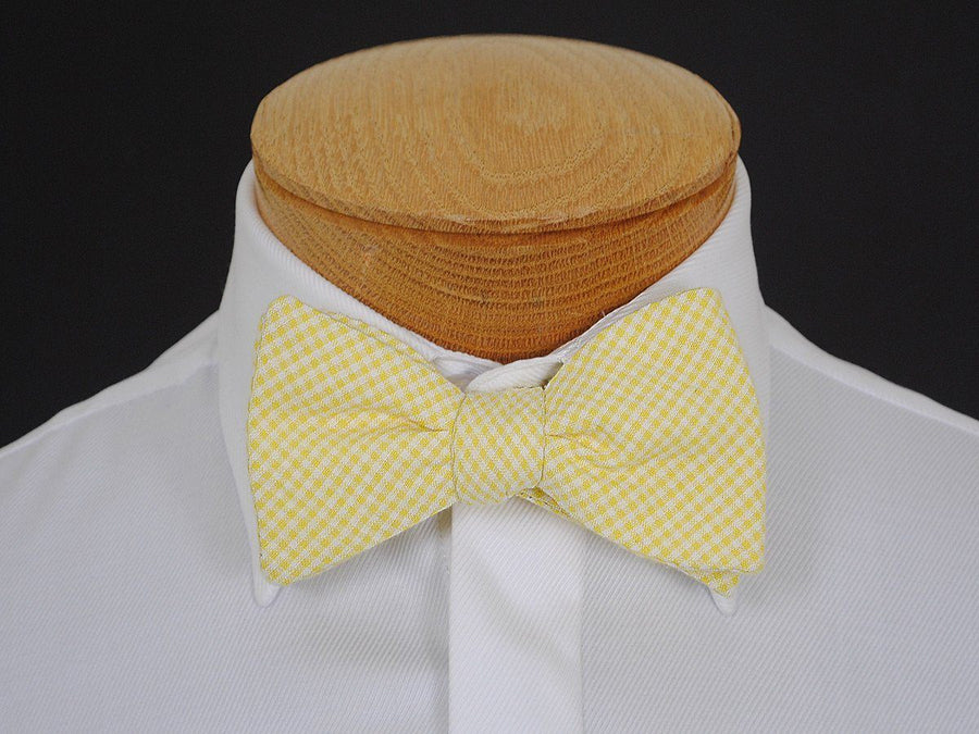 Boy's Bow Tie 16611 Yellow/White Gingham