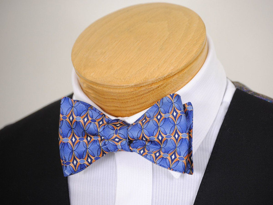 Boy's Bow Tie 16687 Blue/Orange Neat