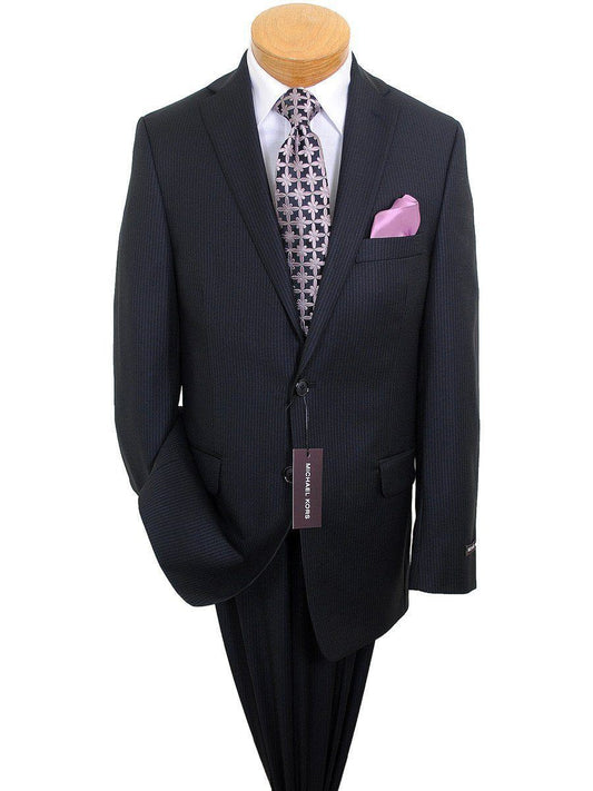 Michael Kors 16779 100% Tropical Worsted Wool Boy's Suit - Fine Line Stripe - Black