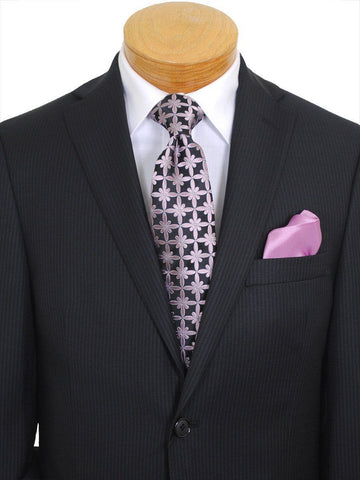 Image of Michael Kors 16779 100% Tropical Worsted Wool Boy's Suit - Fine Line Stripe - Black