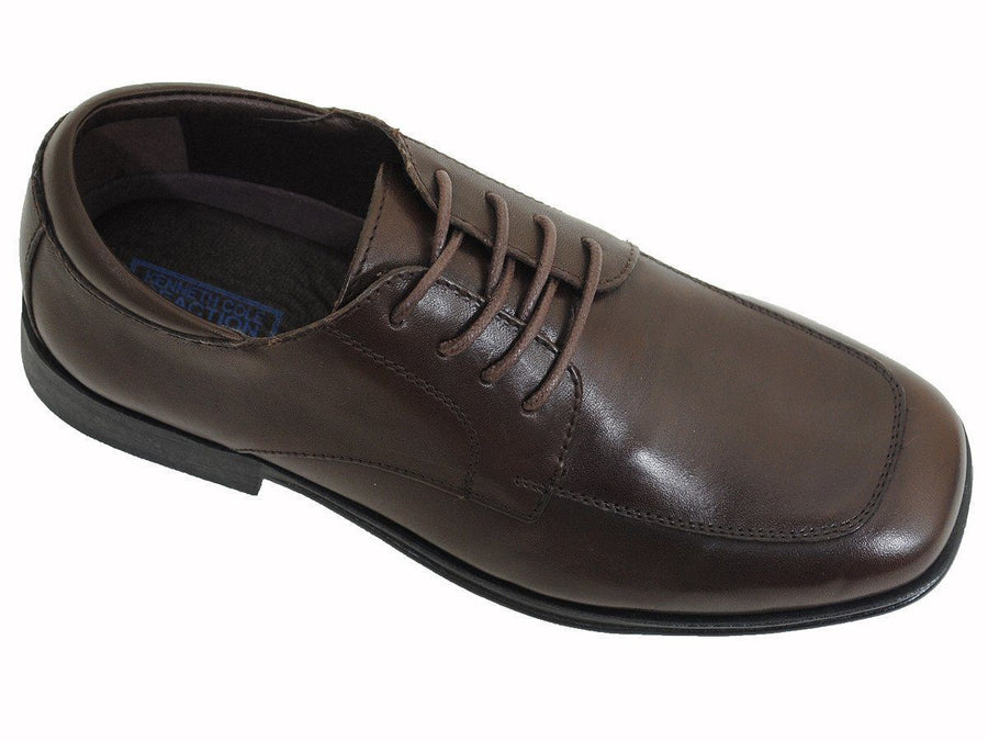Kenneth Cole Reaction 16970 Brown Boy's Dress Shoes - Lace-Up - Moc Toe - Leather