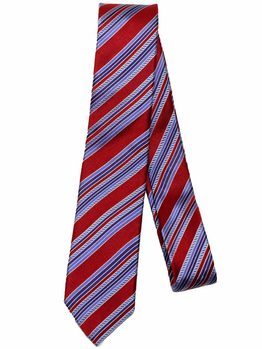 Heritage House 17243 100% Silk Boy's Tie - Diagonal Stripes - Red / Blue