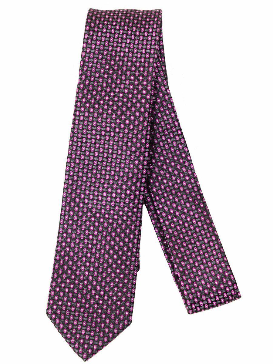 Heritage House 17257 100% Silk Boy's Skinny Tie - Neat - Black / Gray / Pink