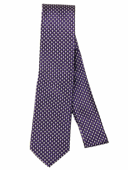Heritage House 17259 100% Silk Woven Boy's Tie - Neat - Black/Purple, Skinny