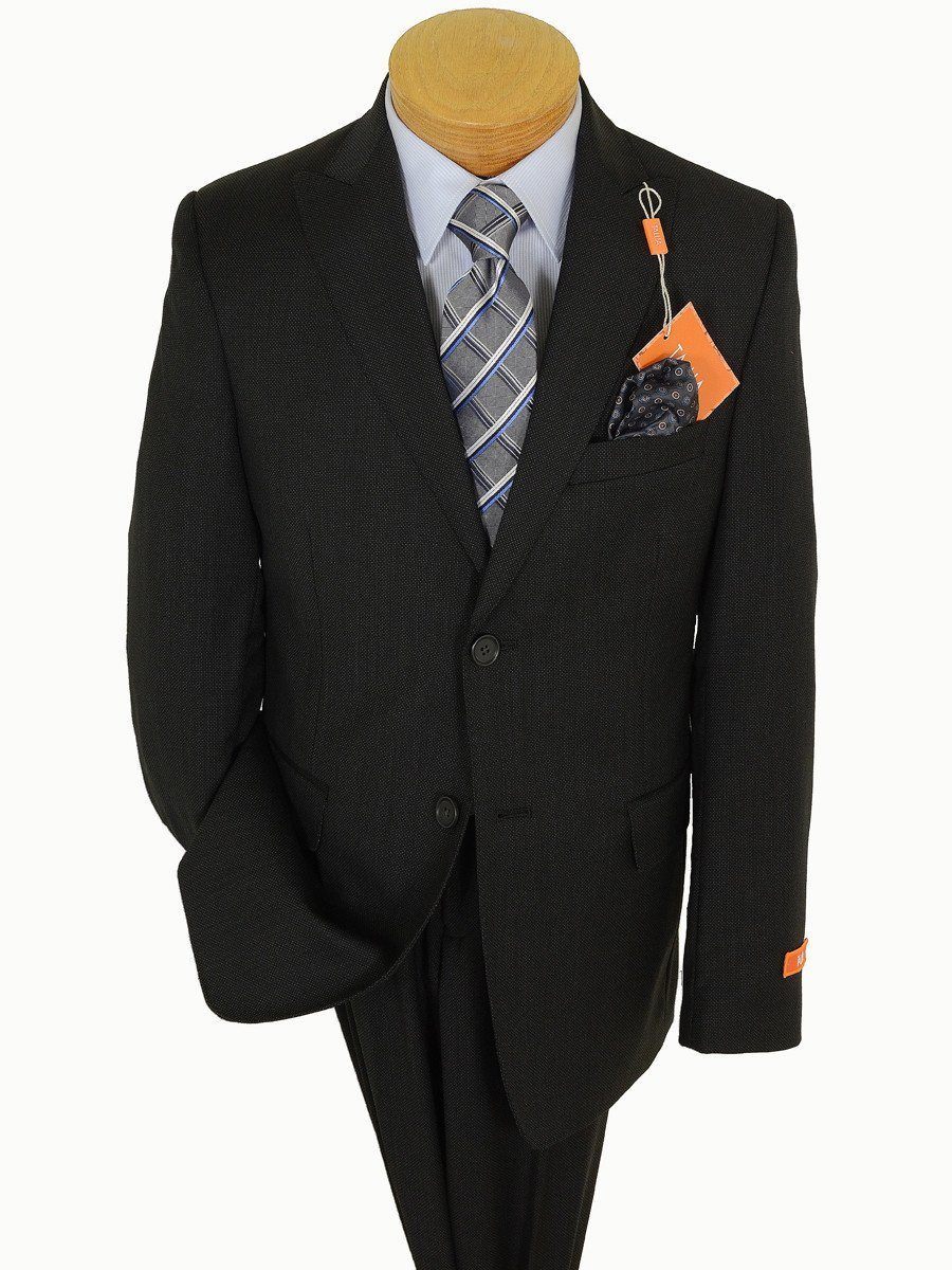 Tallia 17348  Black Boy's Suit - Pin Dot - 100% Tropical Worsted Wool - Lined