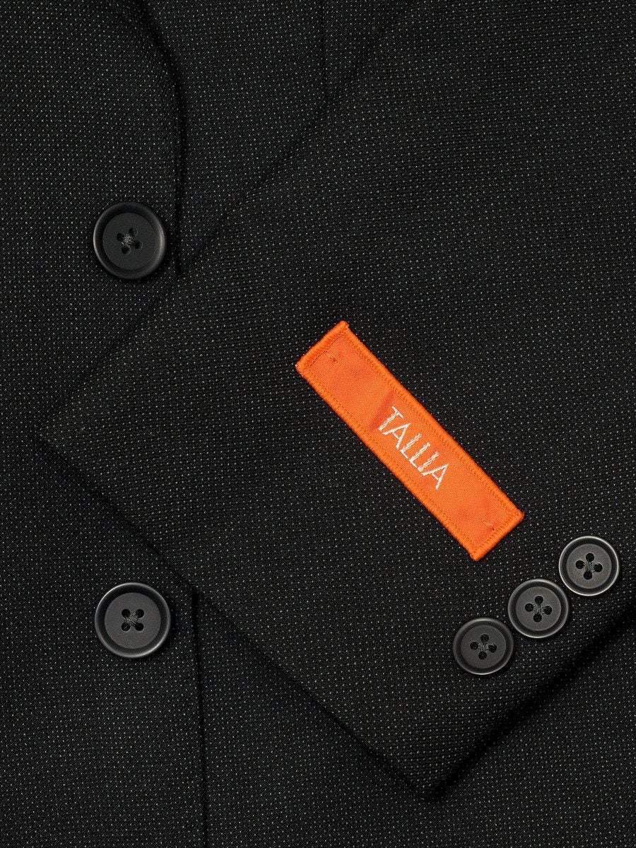 Tallia 17348  Black Boy's Suit - Pin Dot - 100% Tropical Worsted Wool - Lined
