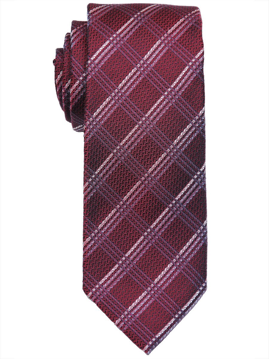 Heritage House 17445 100% Woven Silk Boy's Tie - Plaid - Red/Grey Boys Tie Heritage House 