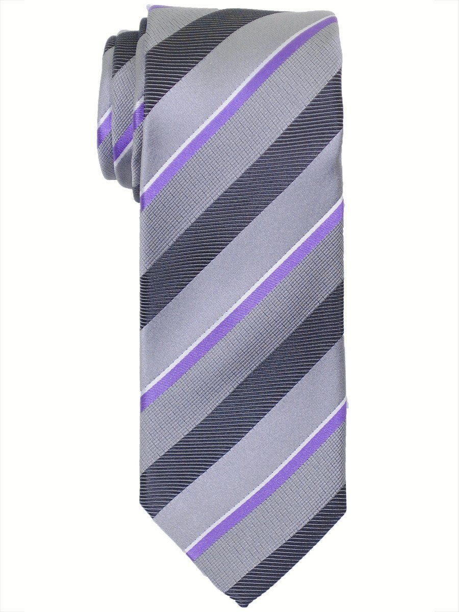 Boy's Tie 17451 Grey/Purple Boys Tie Heritage House 