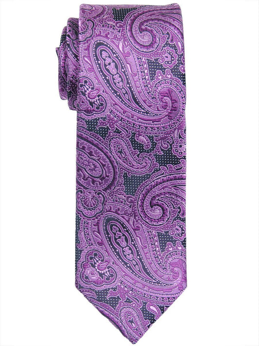 Heritage House 17484 100% Woven Silk Boy's Tie - Paisley - Fuschia/Black Boys Tie Heritage House 