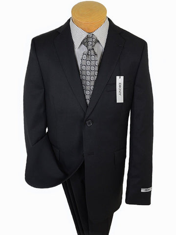 DKNY 17697 Black Boy's Suit - Tonal Herringbone - 100% Tropical Worsted Wool - Lined from Boys Suit DKNY 