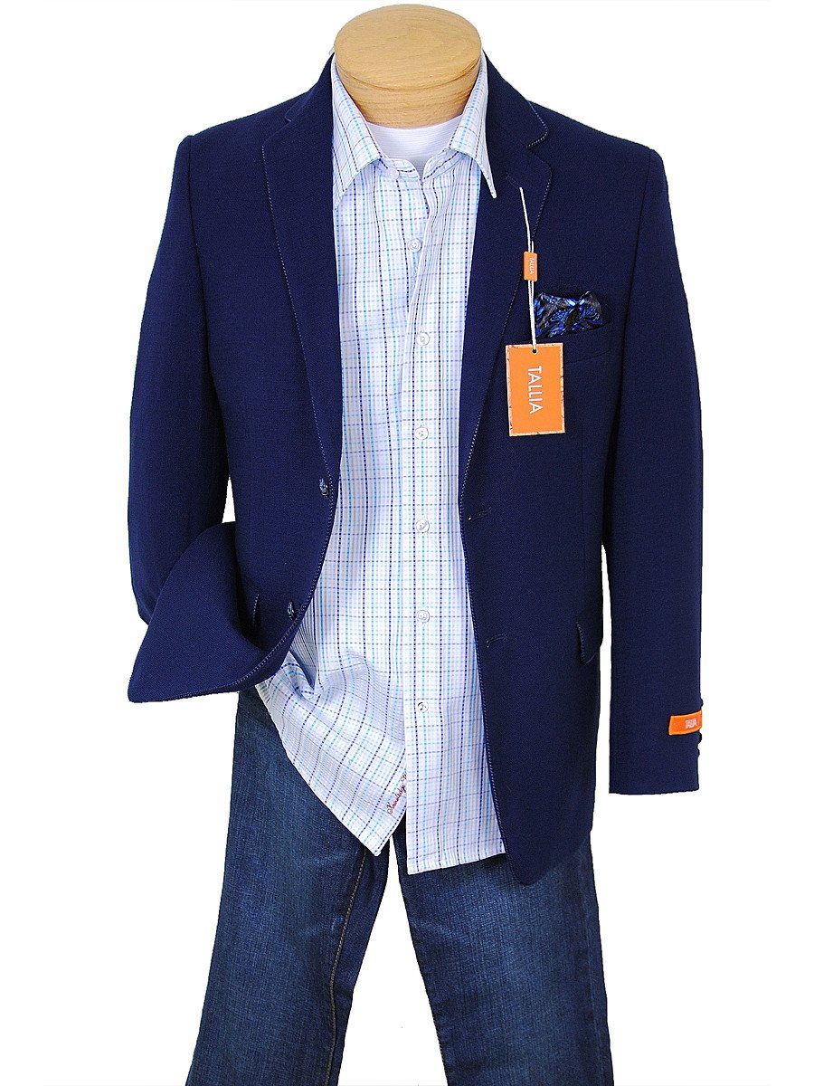 Tallia 17719 Blue Boy's Sport Coat - Tonal Weave - 68% Polyester / 29% Rayon / 3% Spandex Boys Sport Coat Tallia 