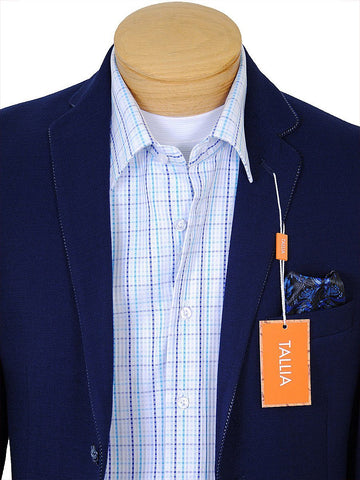 Image of Tallia 17719 Blue Boy's Sport Coat - Tonal Weave - 68% Polyester / 29% Rayon / 3% Spandex Boys Sport Coat Tallia 