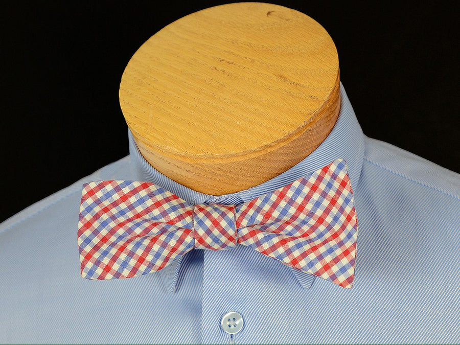 Boy's Bow Tie 17807 Red/Blue Check Boys Bow Tie High Cotton 