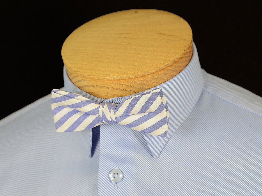Boy's Boy Tie 17809 Blue/White Stripe Boys Bow Tie High Cotton 