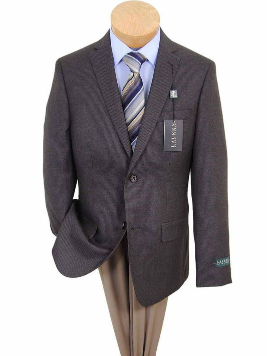 Lauren Ralph Lauren 18141 65% Polyester / 35% Rayon Boy's Sportcoat - Muted Plaid with Burgundy - Brown / Black, 2-Button Single Breasted Boys Sport Coat Lauren 