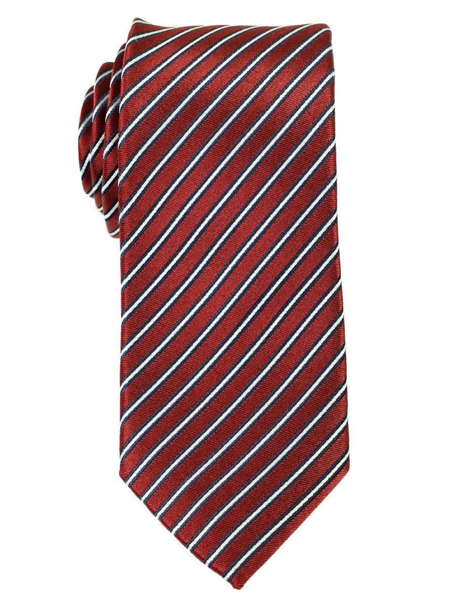 Heritage House 18169 100% Woven Silk Boy's Tie - Stripe - Red/Navy/White Boys Tie Heritage House 
