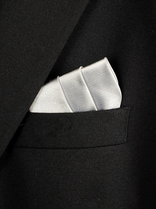 Boy's Pocket Square 18241 Silver Solid Boys Pocket Square Heritage House 