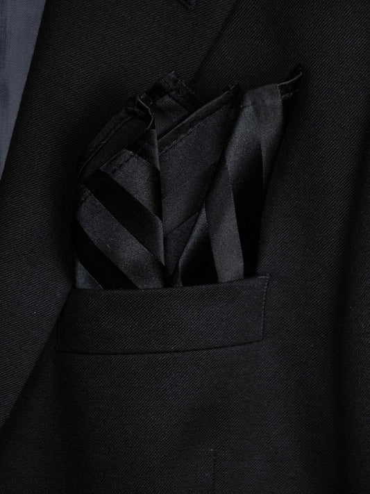 Boy's Pocket Square 18242 Black Tonal Boys Pocket Square Heritage House 