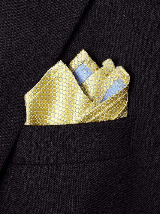 Boy's Pocket Square 18244 Yellow Neat Boys Pocket Square Heritage House 