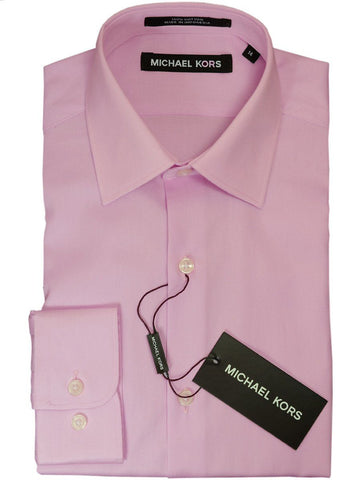 Michael Kors 18278 100% Cotton Boy's Dress Shirt - Solid Broadcloth - Rose, Long Sleeve Boys Dress Shirt Michael Kors 