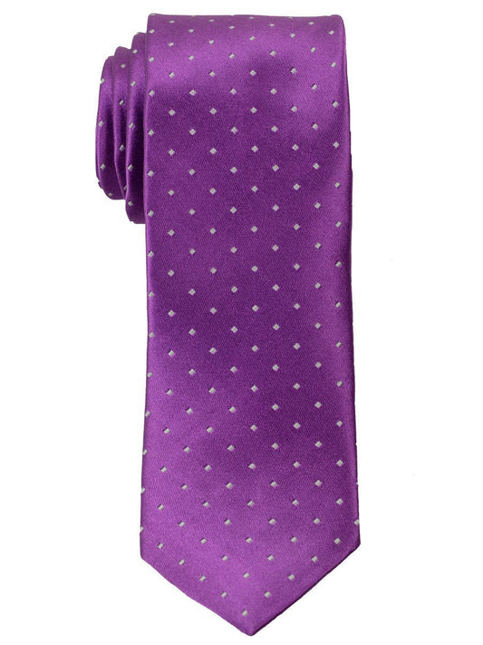 Heritage House 18807 100% Woven Silk Boy's Tie - Neat - Purple/White Boys Tie Heritage House 