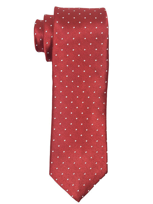 Heritage House 18809 100% Woven Silk Boy's Tie - Neat - Burgundy/White Boys Tie Heritage House 