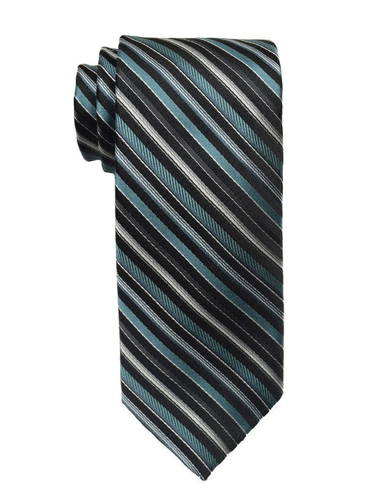 Boy's Tie 18883 Black/Teal/Grey Boys Tie Heritage House 