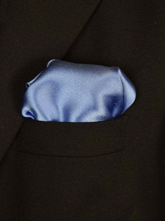 Boy's Pocket Square 18939 Blue Solid Boys Pocket Square Heritage House 