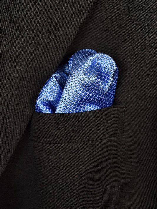 Boy's Pocket Square 18945 Blue Neat Boys Pocket Square Heritage House 