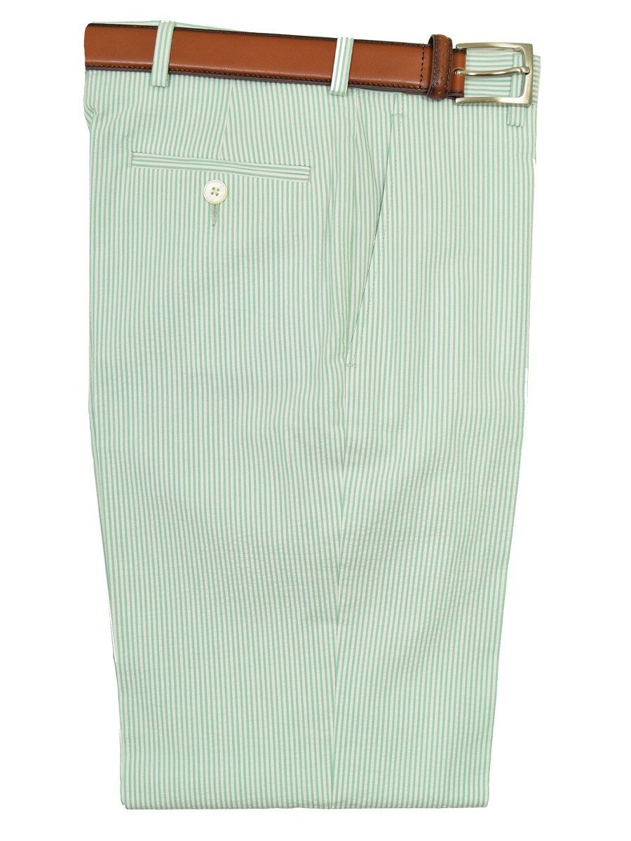 Lauren Ralph Lauren 18949P 100% Cotton Boy's Suit Separate Pant - Seersucker Stripe - Green/White, Plain Front Boys Suit separate Pant Lauren 