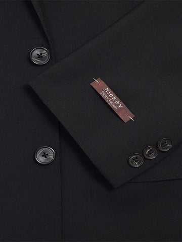 Hickey Freeman 19047 98% Wool / 2% Elastane Boy's Suit - Solid - Black ...