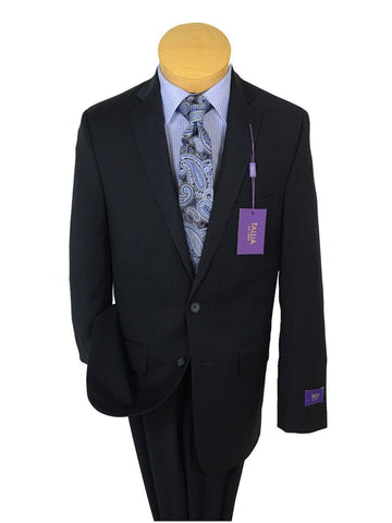 Image of Tallia Purple 19092 65% Polyester / 35% Rayon Boy's 2-Piece Suit - Navy Solid - 2-Button Single Breasted Jacket, Plain Front Pant Boys Suit Tallia 