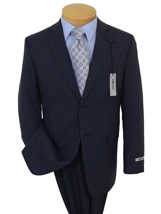 DKNY 19423 100% Wool Boy's 2-Piece Suit - Mini Check - 2- Button Single Breasted Jacket, Plain Front Pant Boys Suit DKNY 